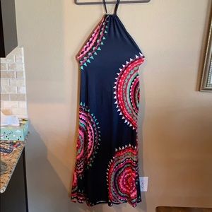No Brand Multi-color Halter Sundress 2X